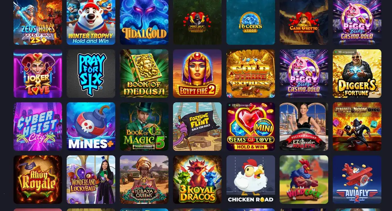 Мобильная версия Grand casino на экране смартфона